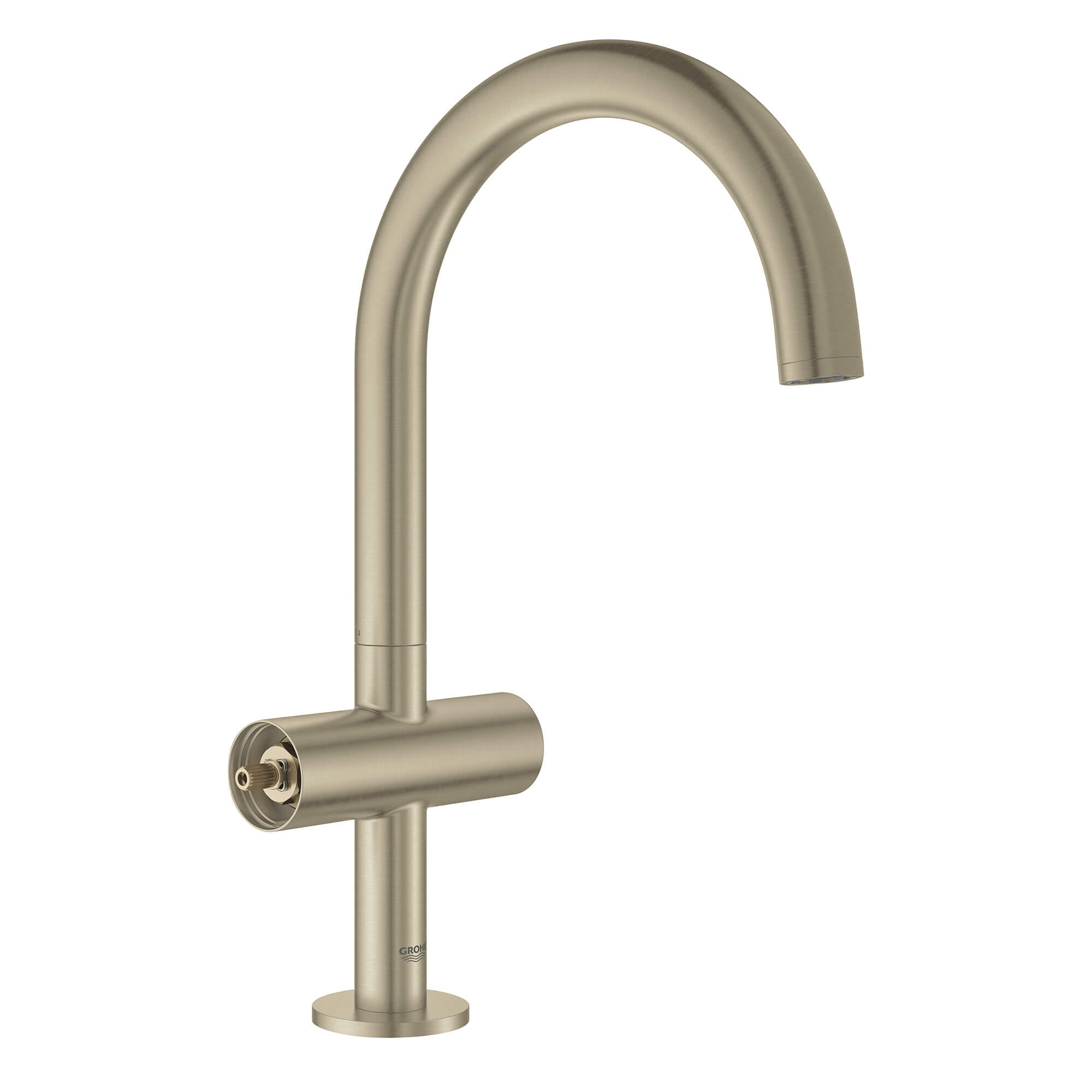 Single Hole Two Handle L Size Bathroom Faucet 12 GPM GROHE BRUSHED NICKEL